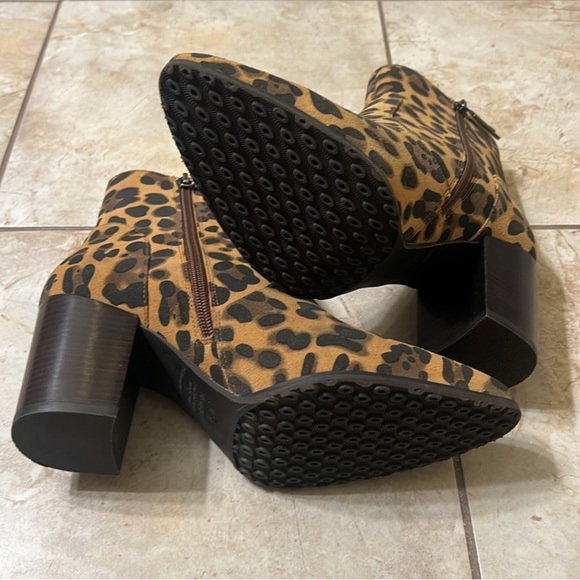 Blondo Tan & Black Leopard Print Ankle Boots | Size 8M | NWOB - Picture 2 of 6